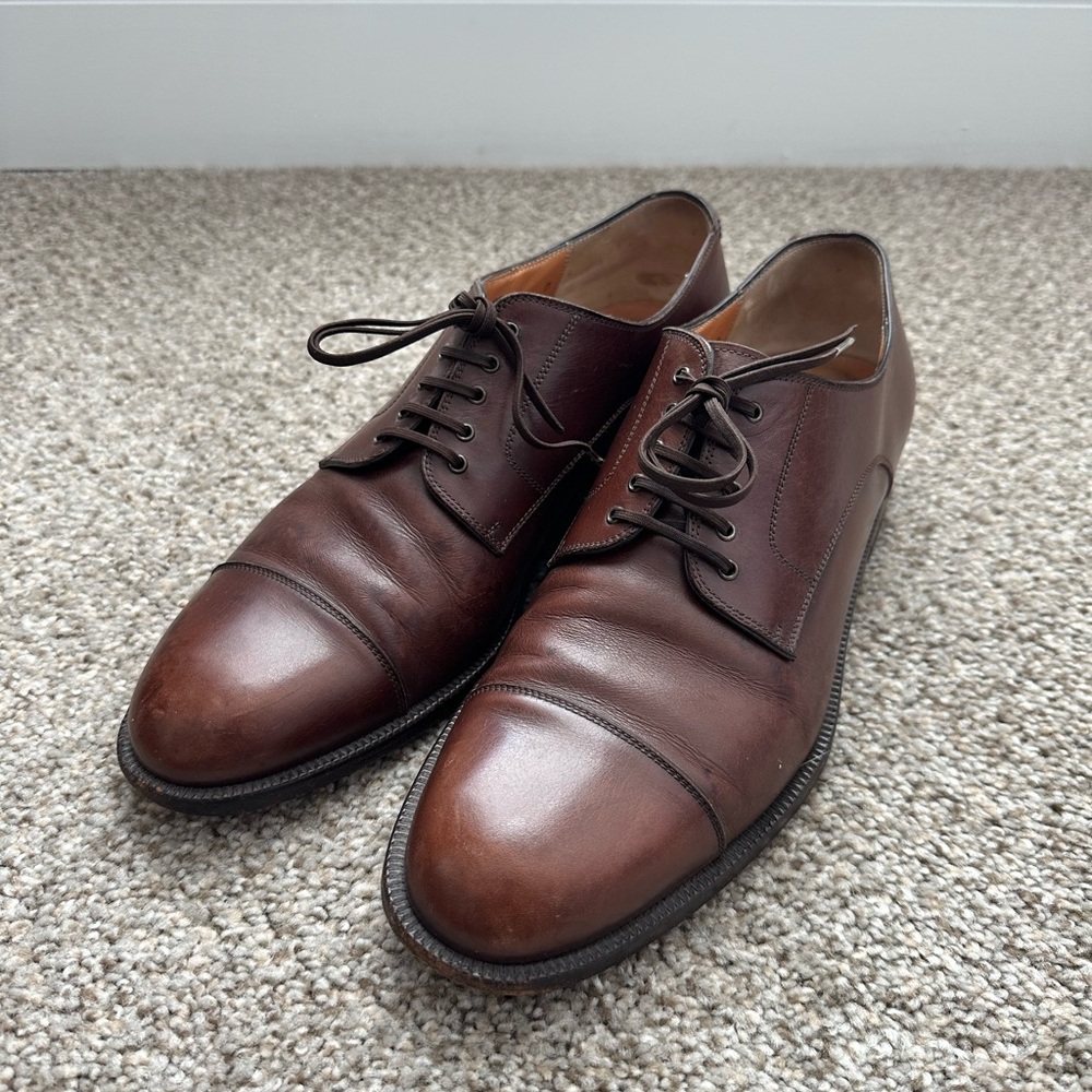 Salvatore Ferragamo Made in Italy Cap Toe Dress Shoes
